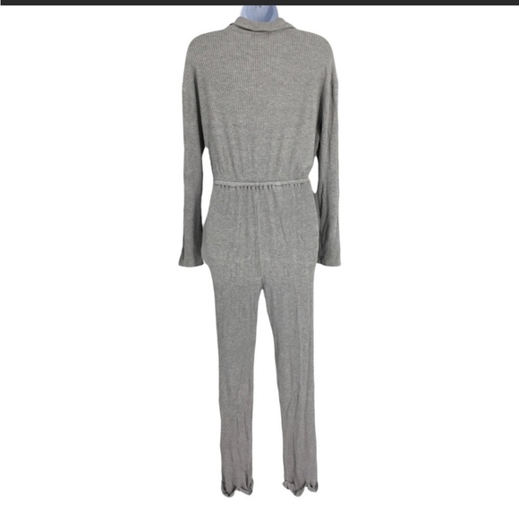 Lovers and Friends Cozy Knit Jumpsuit XS Rib Knit Button Front Tie Waist… - Picture 5 of 9